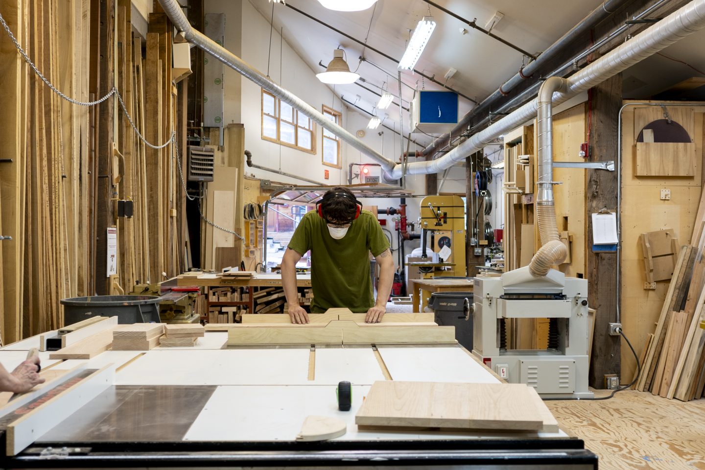furniture design workshop at Anderson Ranch Arts Center with students focusing on table design and woodworking details