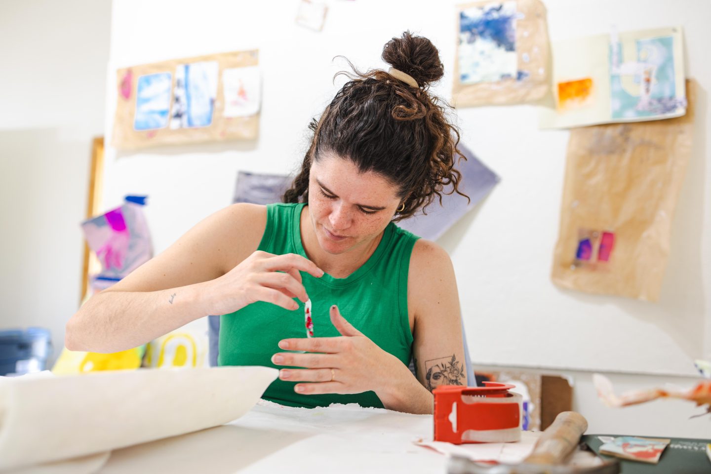 artists collaborating in a painting and drawing studio at Anderson Ranch