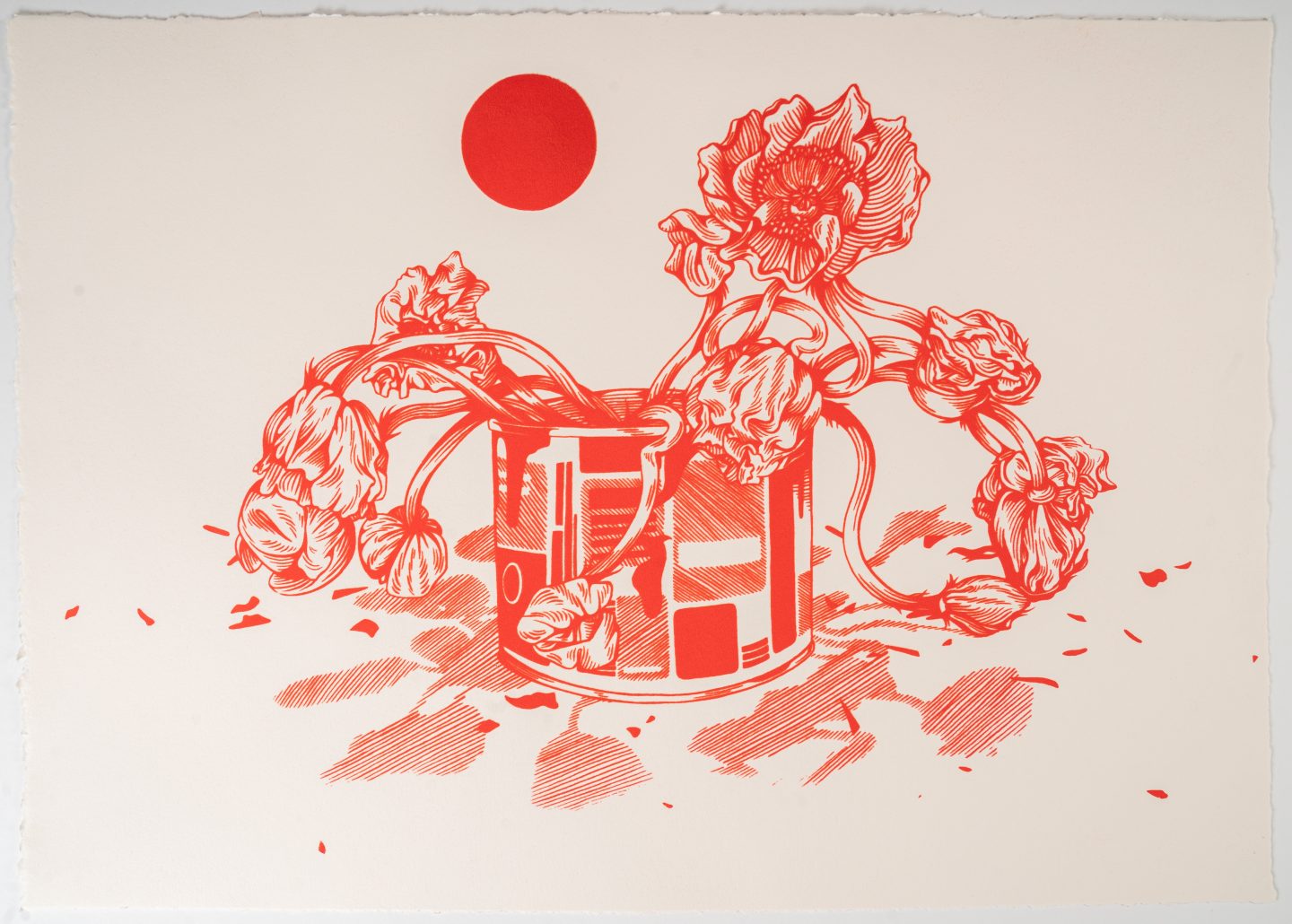 Lindsey Yeager, Poppies in Coffee Can 2025