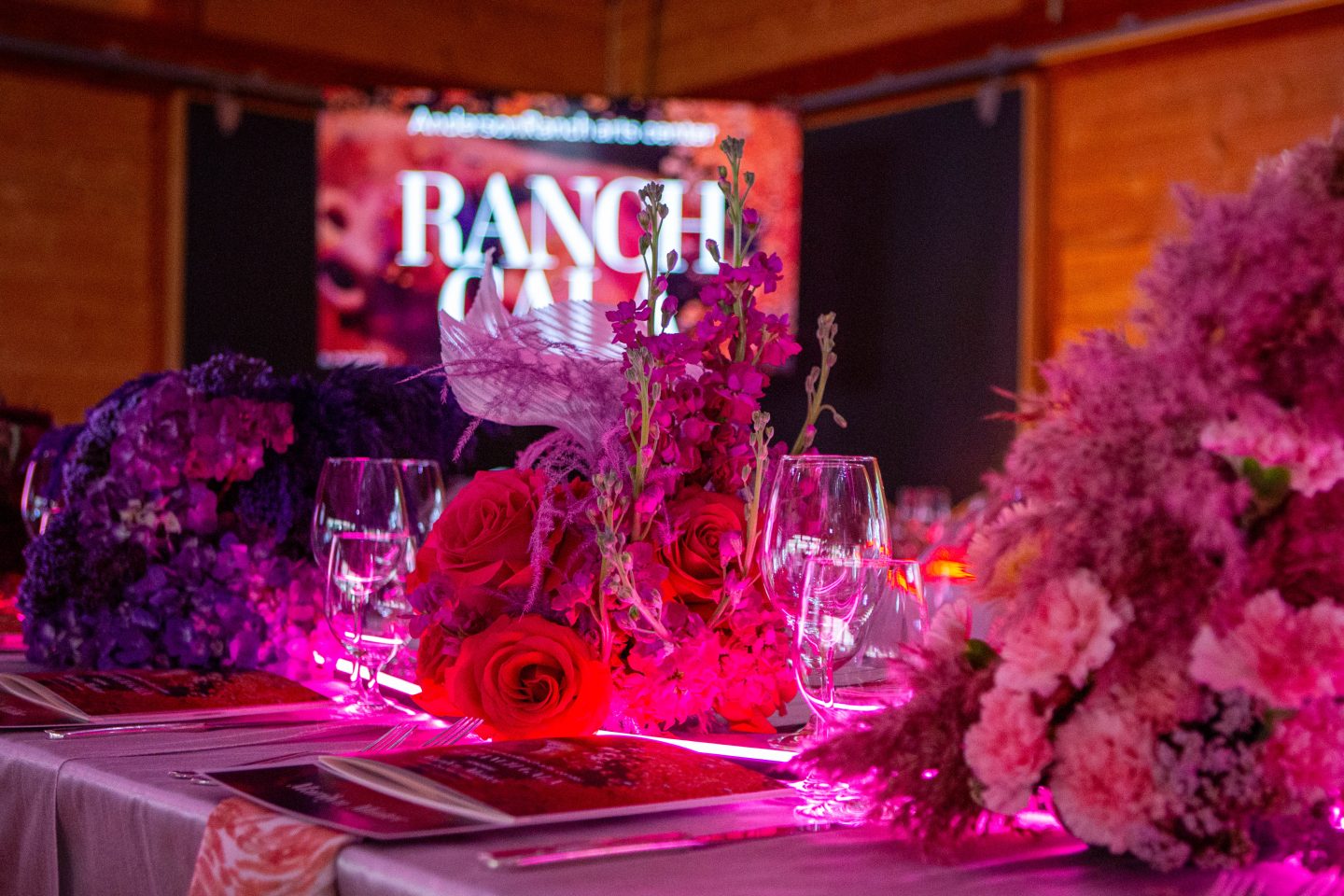 Ranch Gala dinner setting